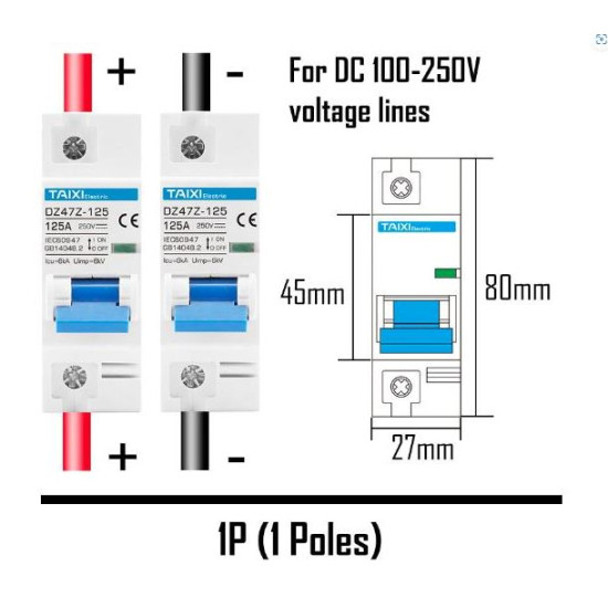 Siguranta Automata Protectie Panouri Fotovoltaice 2P 800V 25A