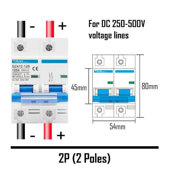 Siguranta Automata Protectie Panouri Fotovoltaice 2P 800V 25A